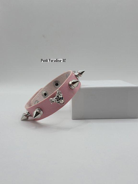 Light pink spike bracelet