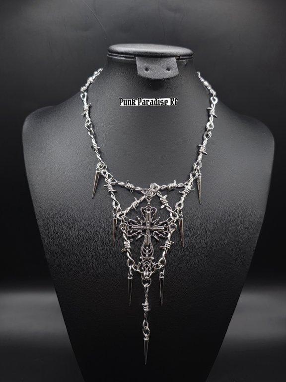 Barbed wire gothic piece
