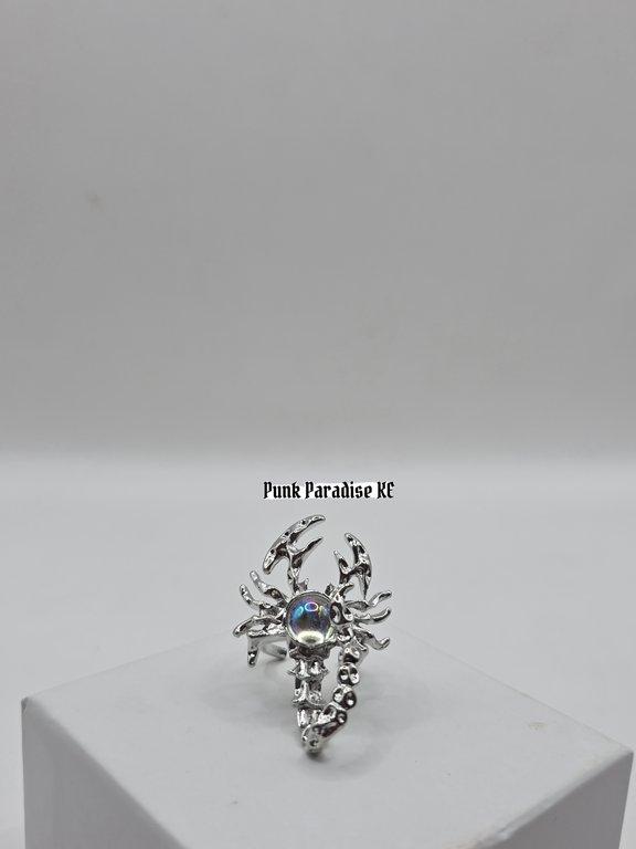 Moonstone scorpion ring